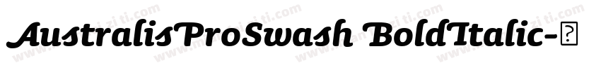 AustralisProSwash BoldItalic字体转换